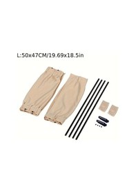 Resim Dashanshop 2 Adet Bej Katlanır Oto Güneşlik Ve Yan Pencere Perdesi Polyester Uv Korumalı 