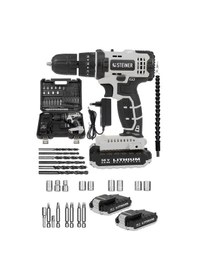 Resim Steiner Sta 58 V 5 Ah Darbeli Çift Akülü Vidalama Gri + 24 Parça Set 