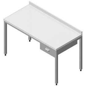 Resim Öztiryakiler Çalışma Tezgahı Polietilen Tablalı Tek Çekmeceli 120x60 CM 