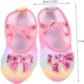 Resim LIFKOME çocuk dans ayakkabıları kızlar için bale mayoları kadınlar için dans ayakkabıları topuklu yürümeye başlayan çocuk bale ları kızlar için ları suni deri 