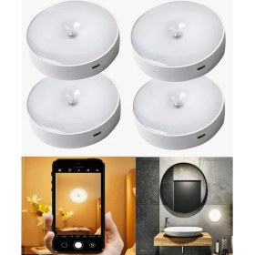 Resim Hype Store Kyrotech 4 Adet Forlife Şarjlı Hareket Sensörlü Otomatik 8 LED Aydınlatma Işık Mıknatıslı, Banyo, Do 