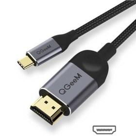 Resim Qgeem Type-c (usb-c) To Hdmı Dönüştürücü Görüntü Ve Ses Aktarma Kablosu 4k 60hz (180 Cm) 