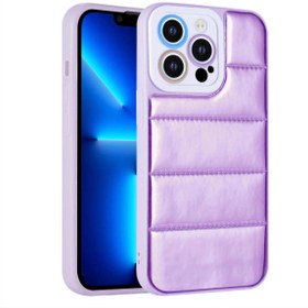 Resim Apple iPhone 12 Pro Max Uyumlu Kılıf Kamera Korumalı Airbagli Renkli Seksek Kapak Mor 