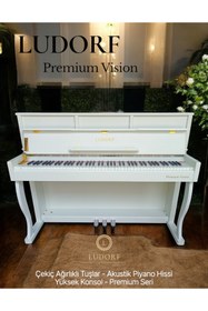 Resim Ludorf Premium Vision Piyano Yüksek Konsol 88 Tuşlu Çekiç Aksiyon Dijital Konsol Piyano 