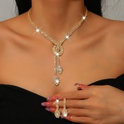 Resim 3 Parça Set: Kolye ve Küpeler, Fransız ve Elegant Kadın Takı Seti, Avrupa ve Amerikan Fransız Tarzı, Düğünler, Damatlar, Parti ve Doğum Günü Hediyeleri için Uygun 