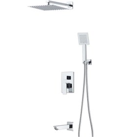 Resim Banyo Bataryası Dahil Ankastre Panel Duş Seti Krom 
