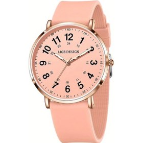Resim Fochsia Lıge Genç Kadınlar Pembe Kasa Moda Kol Saati Spor Ve Parti İçin Hediye Diğer 