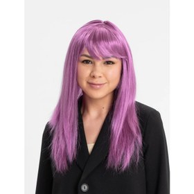 Resim Rose Pembe Düz Kesim Peruk 