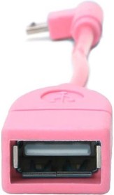 Resim DJI Mavic Pro 90° Sağa Açılı Mikro Usb Otg Renkli Tablet Uzatma Ara Kablosu 17cm Pembe 
