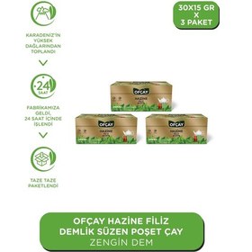 Resim Ofçay Hazine Zengindem Demlik Poşet Çay 3'lü 30 x 15 G 