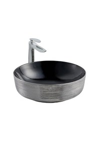 Resim Paluci Twist Black Silver Yuvarlak Lavabo 