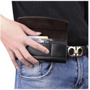 Resim 6-6,3 İnç A1 Evrensel Pu Tekir Doku Kesitli Takılabilir Kart Bel Çantası, İphone Uyum Samsung, Sony, Huawei, Meizu, Kılıf 45709195 