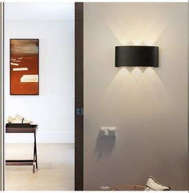 Resim 10 Adet 10 Watt Gün Işığı Ledli Işık Süzmeli Dekoratif Led Aplik Siyah 