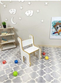 Resim Miracle 3d Sırt Dayamalı Çocuk Sandalyesi Dinazor Figürlü Beyaz 