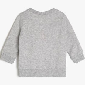 Resim Kız Bebek Baskılı Sweatshirt Uzun Kollu 