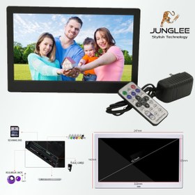 Resim JUNGLEE 10 inç Dijital Fotograf Çerçevesi Led Hd Ekran Usb/sd Mp3/mp4 Çalar Video Oynatma Uzaktan Kumandalı 