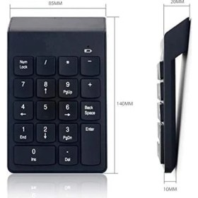 Resim Assess Store AL-2021 USB Numpad Keypad Kablosuz Numerik Klavye USB Numaratör Tuş Takımı 