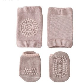 Resim Sones Yaz Çocuk Dizlik Bebek Zemin Çorapları Bebek Kaymaz Emekleme Spor Koruma Takımı S 0-1 Yaş Açık Mor 