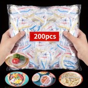 Resim 200/500 adet Renkli Saran Wrap Tek Kullanımlık Gıda Kapakları - Taze Meyve, Sebzeler ve Yemek Hazırlığı için Gıda Sınıfı Plastik Poşetler, Sızdırmaz Mutfak Organizatörleri (Bayram Temalı Tasarımlar), Gıda Taze Tutucu, Festiv Gıda Saklama, Şeffaf Gıda Kapakları, Sızdırmaz Tasarım 