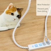 Resim PP Malzeme Köpek Tel Kablo Koruyucu, Evcil Hayvan Kablo Manşon Kılıfı, Kedi ve Köpekler için Isırmaya Dayanıklı Elektrik Kablosu Koruyucu, Ev Güvenliği için Güvenli ve Dayanıklı Kablo Yönetim Aksesuarı 