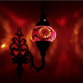 Resim Dekoratif MOZAİK APLİK DUVAR LAMBASI DEKORATİF DESENLİ 