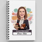 Resim En Başarılı Kadın Felsefe Öğretmeni Karikatürlü Defter 