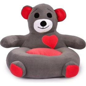 Resim TOKKO Çocuk Bebek Ayıcık Peluş Koltuğu – Ayıcık Koltuk Gri Fuşya 