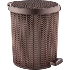 Resim Bahat Banyo Wc Ofis Çöp Kovası Pedallı Plastik Iç Kovalı 10 Litre 