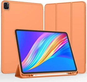 Resim Apple iPad Pro 12.9 3. 4. 5. 6. Nesil ile uyumlu Kılıf Kalem Bölmeli Smart Case Turuncu 