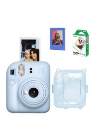 Resim Fujifilm Instax Mini 12 Fotoğraf Makinesi-10lu Film-simli Pleksi Kılıf Ve Fotoğraf Çerçevesi Seti 2 Mavi 