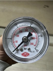 Resim SIMGA 0-25 Bar Çap Ø40 Mm Arkadan Bağlantılı Kuru Tip Manometre 