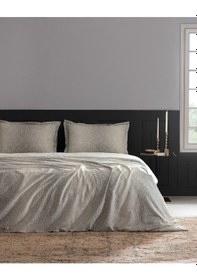 Resim Madame Coco Elaine Çift Kişilik %100 Pamuk Baskılı Saten Nevresim Takımı - Taş TAŞ Taş 