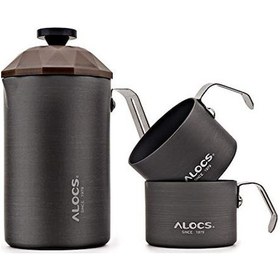 Resim Alocs Paslanmaz Çelik French Press 600 Ml Gri 