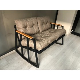 Resim 2'li Sallanan Sandalye Tv Koltuğu Kafe-Balkon-Mutfak-Berjer-Ofis Sallanır Çiftli Koltuk Miami 