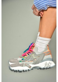 Resim Fox Shoes U602602502 Gri Süet Kadın Spor Ayakkabı Sneakers Gri-süet Çok Renkli 