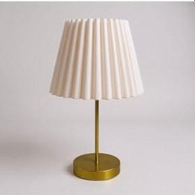 Resim Miray Pileli Abajur Altın Ayaklı Modern Şık Masa Lambası – Yatak Odası & Salon Dekoru 