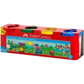 Resim Faber Castell Su Bazlı Oyun Hamuru 4 Klasik Renk 