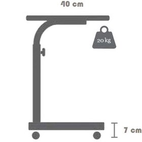 Resim Bambu Laptop Ve Tablet Sehpası Çalışma Masası - Atlantik Çam 60x40 Tekerlekli Atlantik Çam 