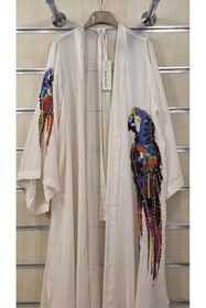Resim Park Moda Ham Pamuk Kimono Pul İşlemeli 