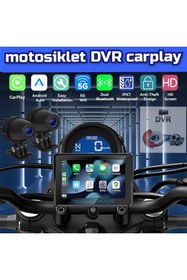 Resim Twogo CARPLAY-ANDROİD AUTO ÖZELLİKLİ MOTOSİKLET 5 İNÇ DVR EKRAN ÖN-ARKA KAMERA TÜRKÇE MENÜ 