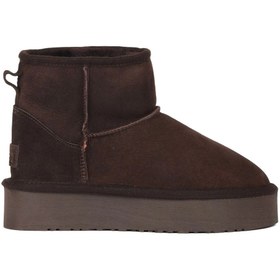 Resim Bueno Shoes Kahverengi Süet Kadın Dolgu Topuklu Bot 05ag2034054 