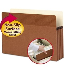 Resim Easy Grip® Dosya Cebi, Düz Kesim Tablet, 3 - 1/2 Inç Genişletme, Yasal Ölçü, Ters Düşme, Kutu Başına 25 (73210) 