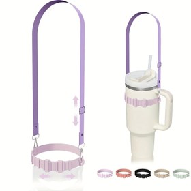 Resim Ayarlanabilir Su Şişesi Askısı, Silikon Su Şişesi Tutucu, 8-40oz Şişeler İçin Uygun, Şişe Tutucu Askısı Su Bardağı Askısı Su Şişesi Raf Aksesuarları 