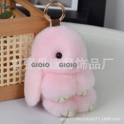 Resim Silver1 Gıoıo Yeni Sevimli Gerçek Saç Tilki Küçük Cinderblock Saç Araba Anahtarlık Kolye Ins Pixie Peluş Top Çanta Aksesuarları (Yurt Dışından) 