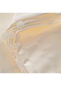 Resim Taç Saten Güneşlik Perde Krem & Beyaz 1.Sınıf Kalite (Boy 190 Cm) 