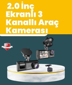 Resim Full Hd Çift Yönlü Araç Kamerası Hareket Algılama Döngüsel Kayıt - 