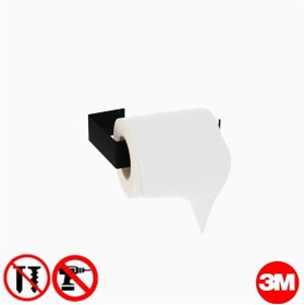 Resim risingmaber Metal Mat Siyah Yapışkanlı Tuvalet Kağıtlık, Yapışkanlı Wc Kağıtlık, Tuvalet Kağıdı Askı Mt73s 