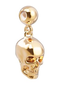 Resim Chocli 18 Ayar Altın Kaplama Charm - Skull Altın 