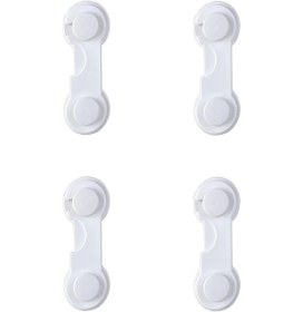 Resim 4 Adet Dolap Kapak Çekmece Kilidi Çocuk Bebek Güvenliği Emniyeti Çok Renkli 