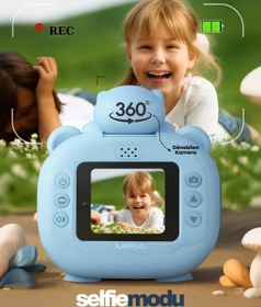 Resim MPIA Renkli Baskı Fotoğraf Makinesi 1080p Kamera 16 GB Hediyeli 360 Derece Başlık Tr App Destekli 